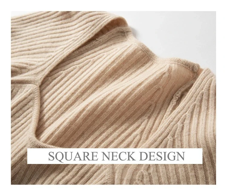 Square Neck Cashmere Sweater Square Neck Cashmere Sweater